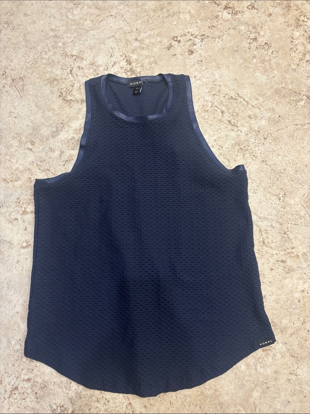 KORAL Navy Mesh Workout Tank